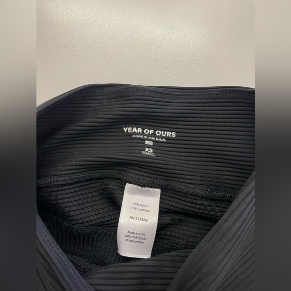 NWT l Year Of Ours Black Ribbed 54 Athletic Leggings XS - Picture 8 of 11